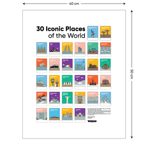 30 Iconic Places of the World Poster | POP