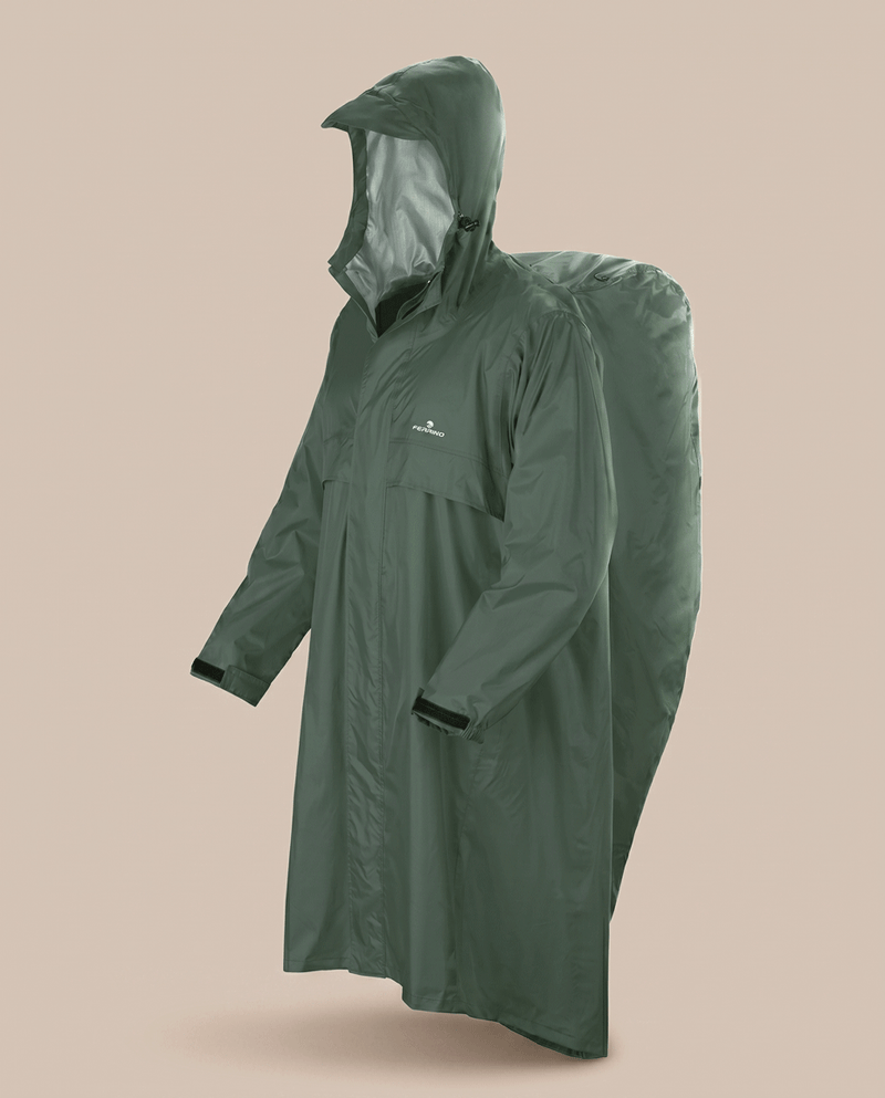 Rain Stop Women's Poncho with Integrated Backpack Cover