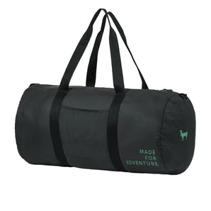Made for Adventure Foldable Duffle Bag | Black/Aqua Green
