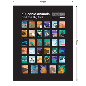 30 Iconic Animals Poster | DARK