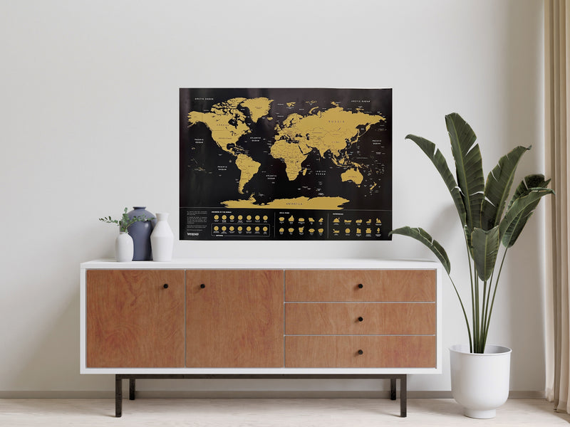 Scratchable Map Poster